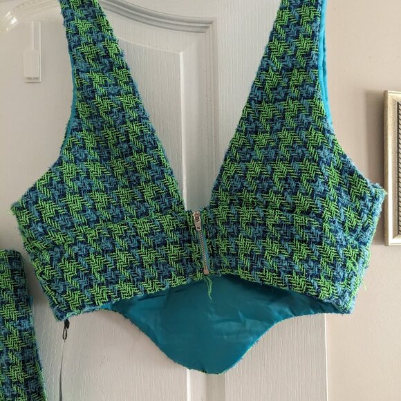 Shein SXY NWT 2pc. Tweed Skirt Set Sz S/M - Picture 4 of 8